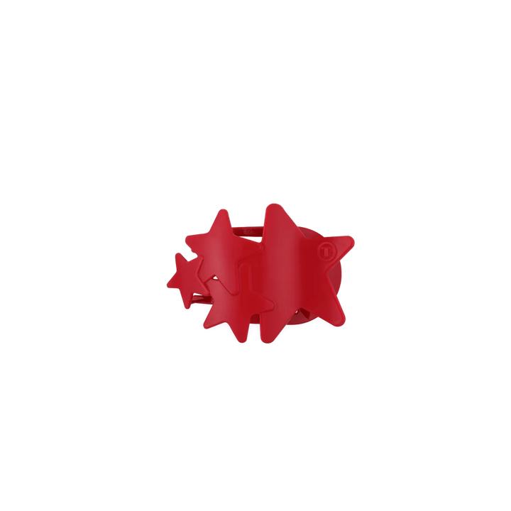 Red Shooting Star Tiny Flat Hair Clip