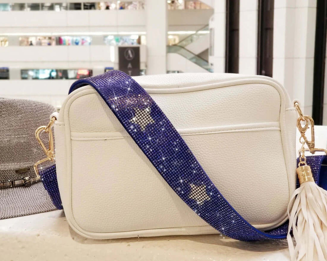 Sparkling Rhinestone Star Strap Blue