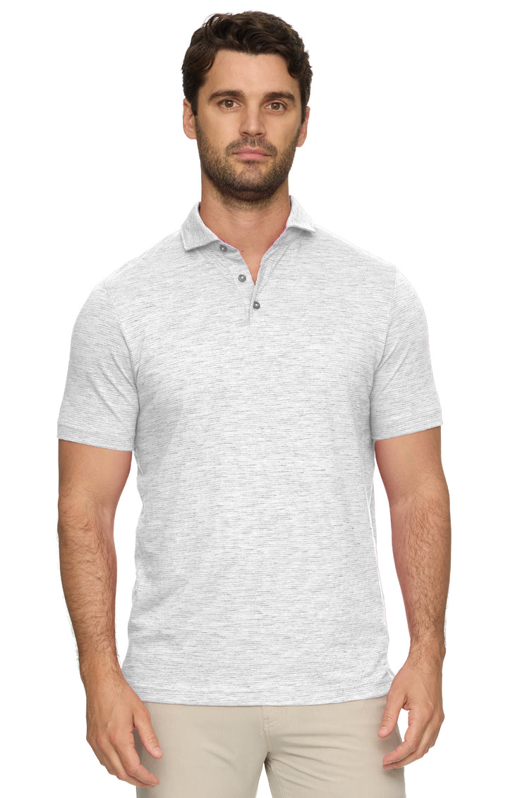 Flag and Anthem Hudson Striped Space Dyed Polo