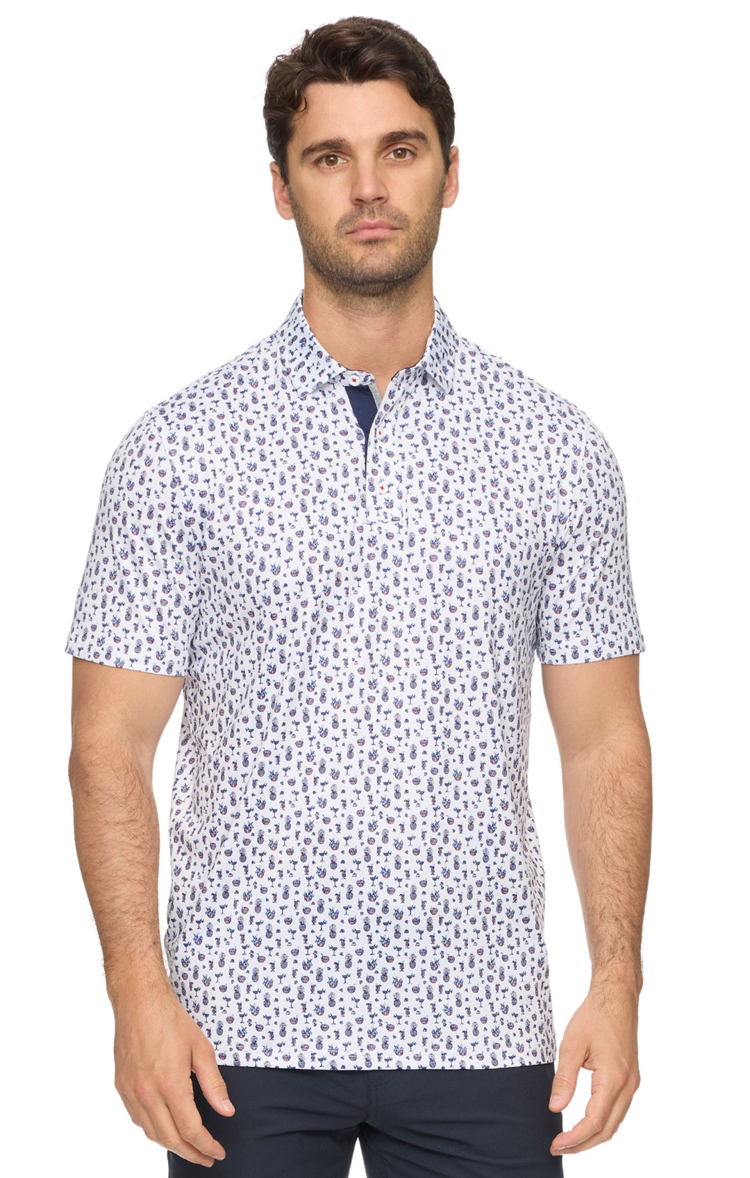 Flag and Anthem Fillmore Drink Print Polo