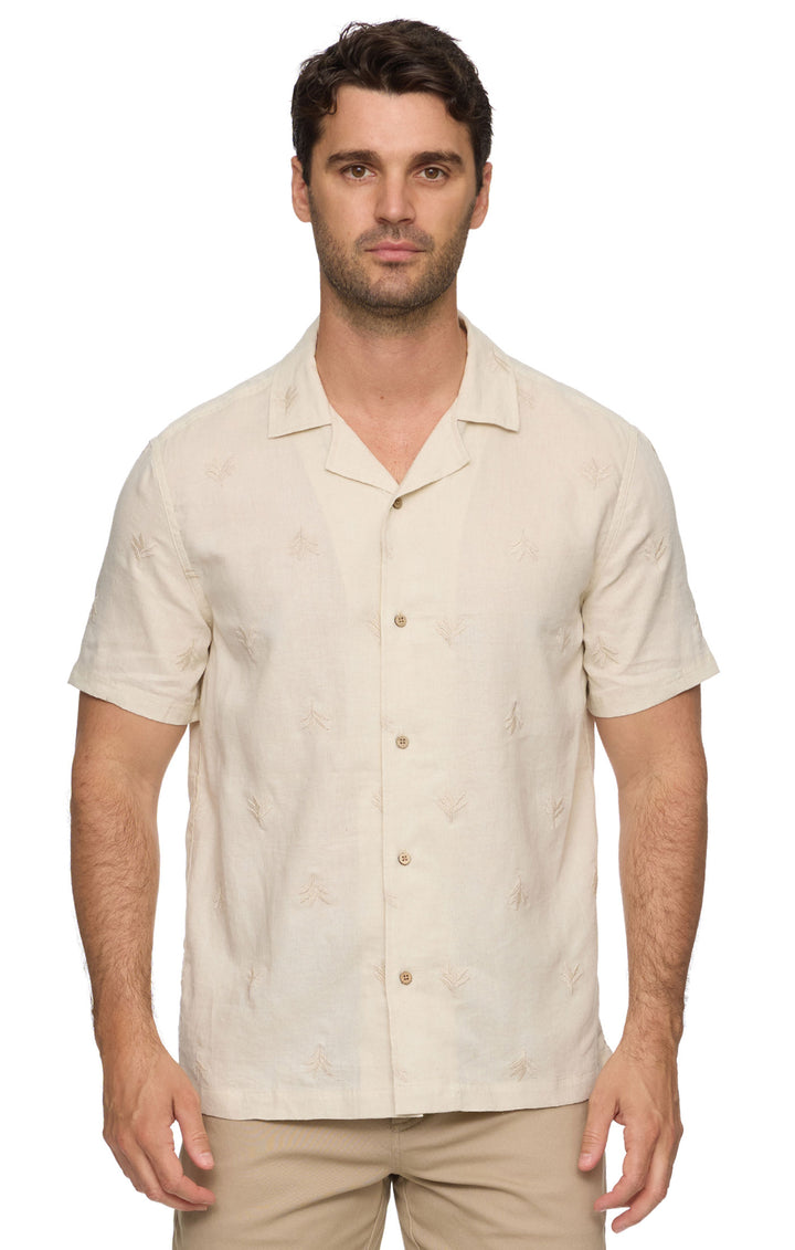 Chandler Embroidered Camp Collar Shirt