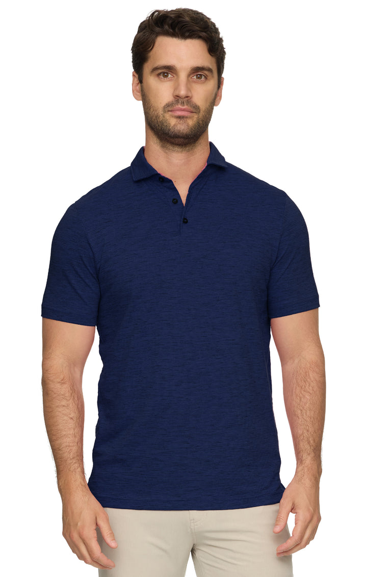 Flag and Anthem Hudson Striped Space Dyed Polo