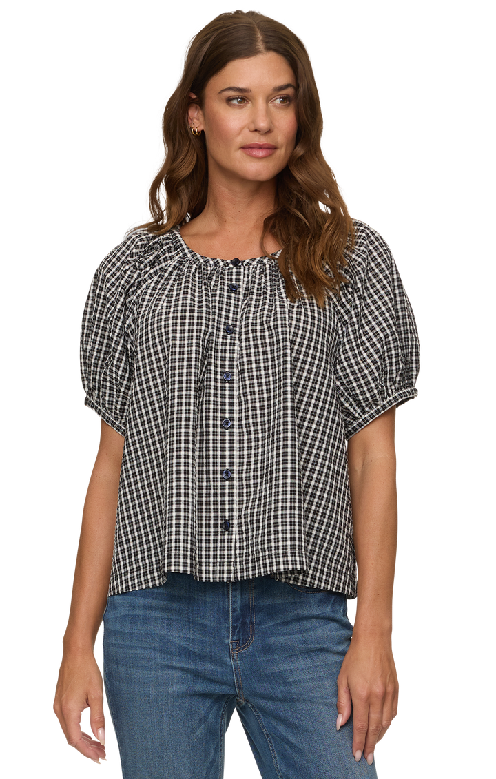 Carolina Pucker Short Sleeve Top