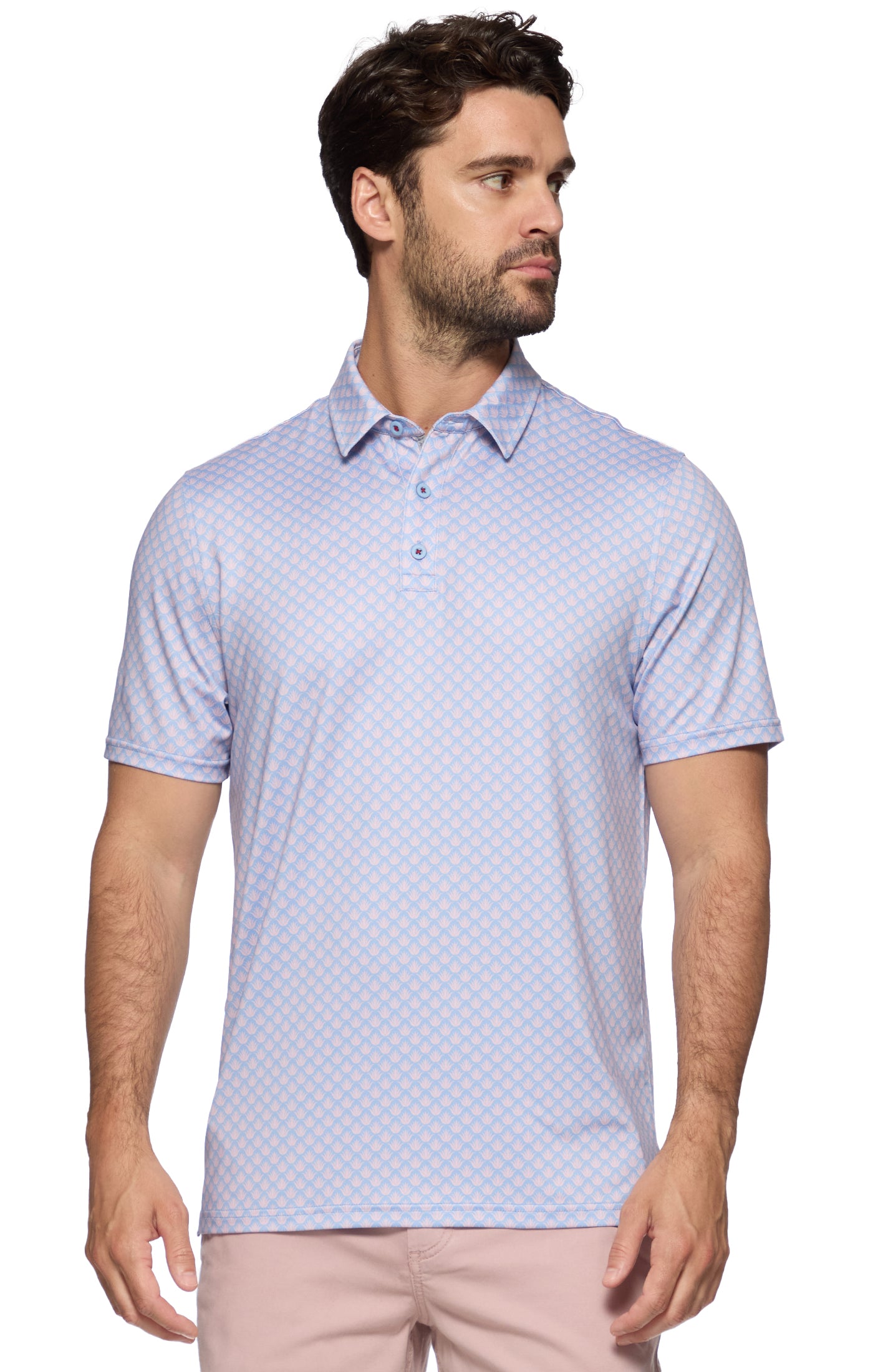 Agave print polo